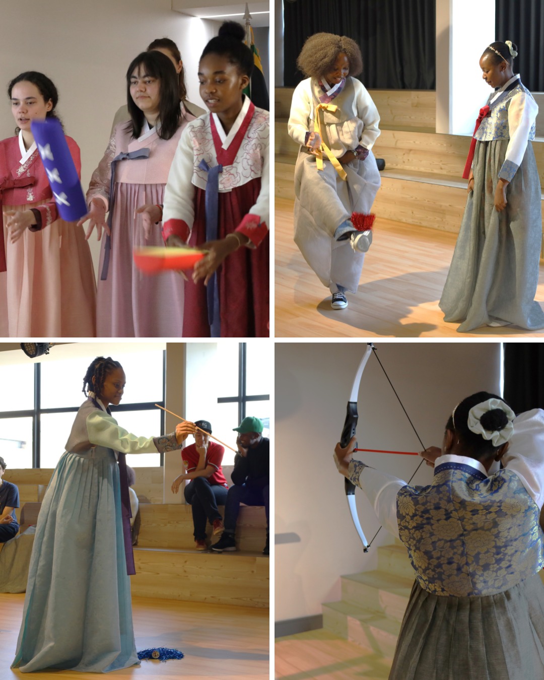 A group of girls dressed in korean clothing

Description automatically generated