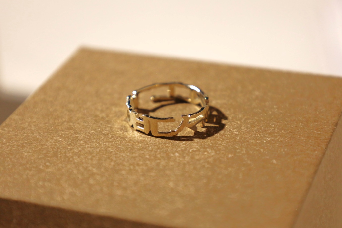 A close-up of a ring

Description automatically generated