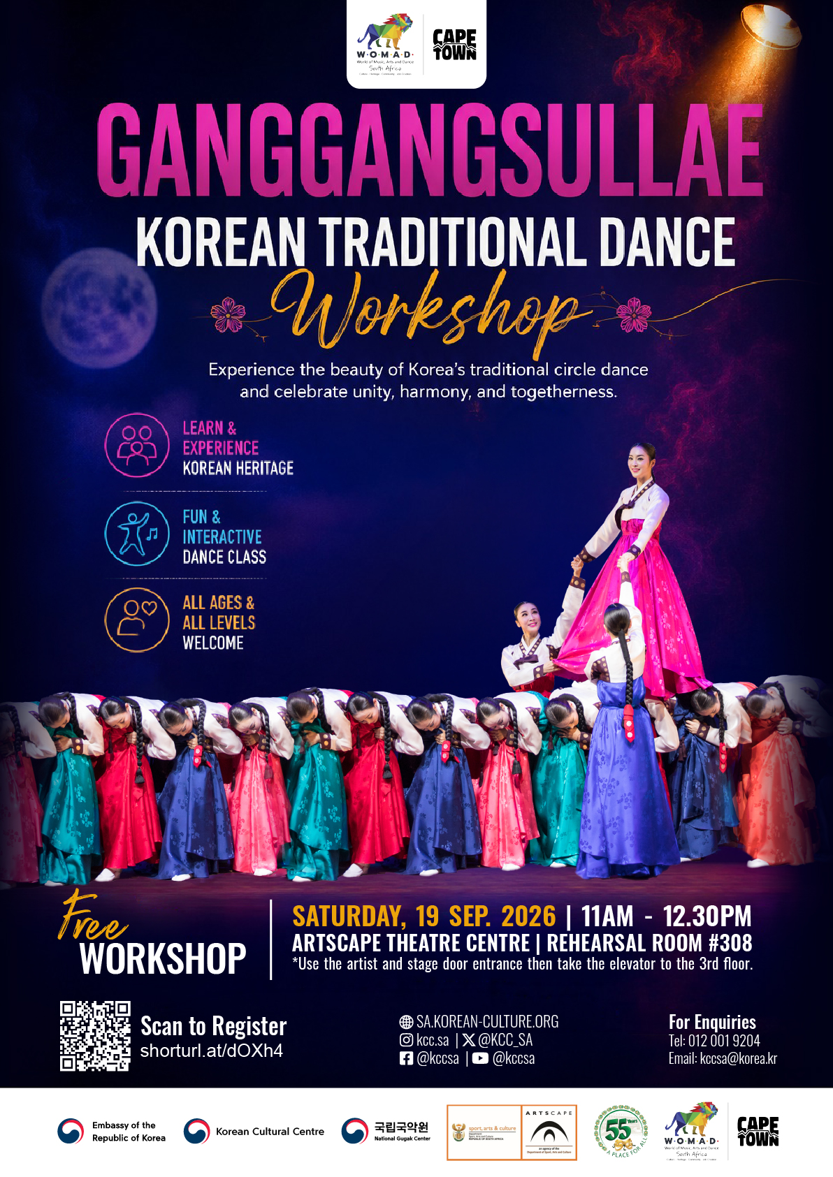 KCC X WOMAD – GANGGANGSULLAE: Traditional Korean Circle Dance Workshop